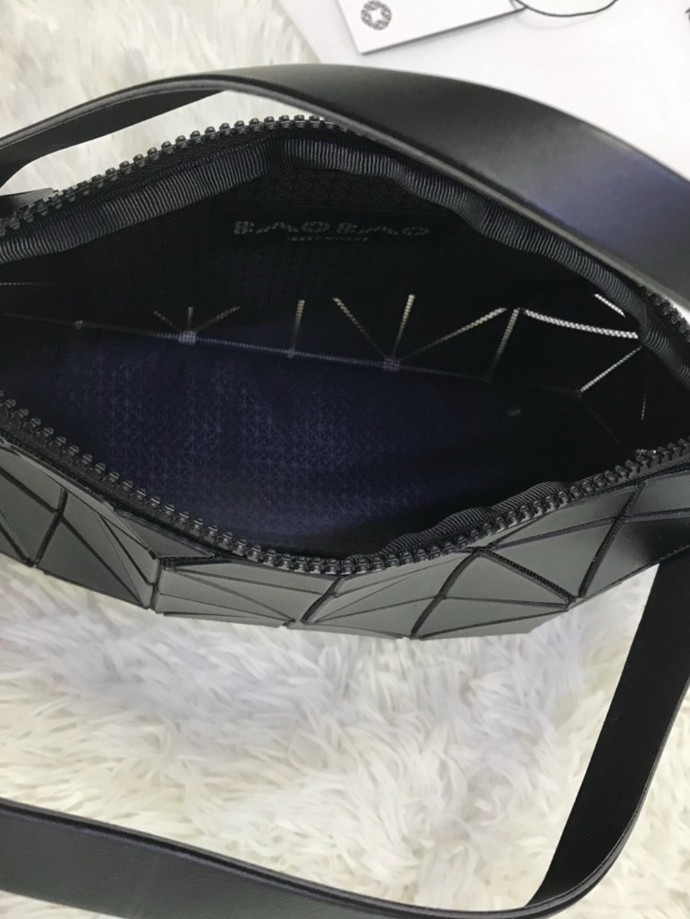 Issey Miyake Black Geometric Panel Tote - Picture 8 of 11